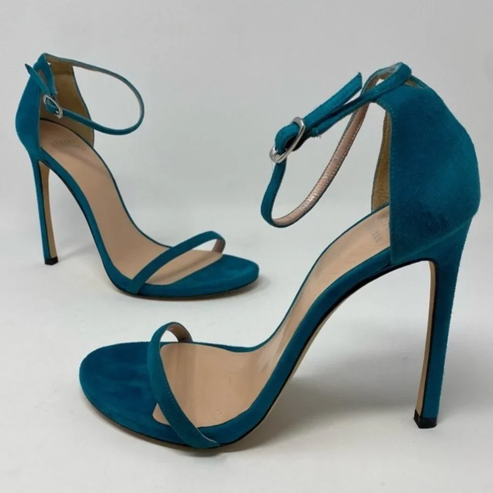 Stuart Weitzman Suede Ankle-Strap Sandals size 9